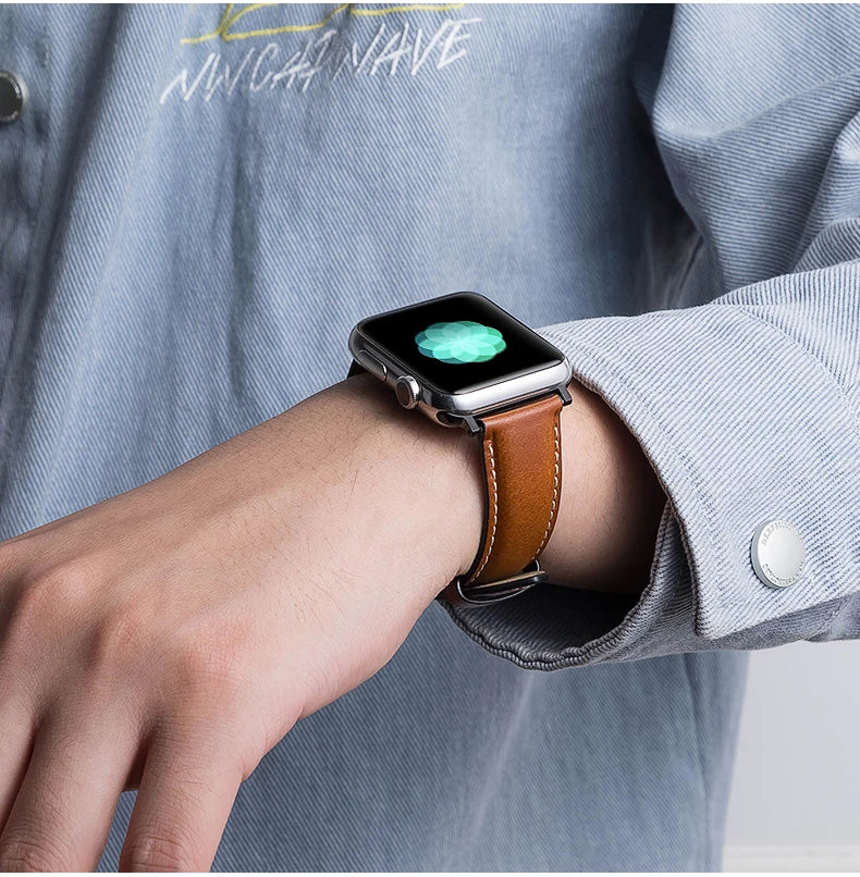 Classic Leather Apple Watch Band