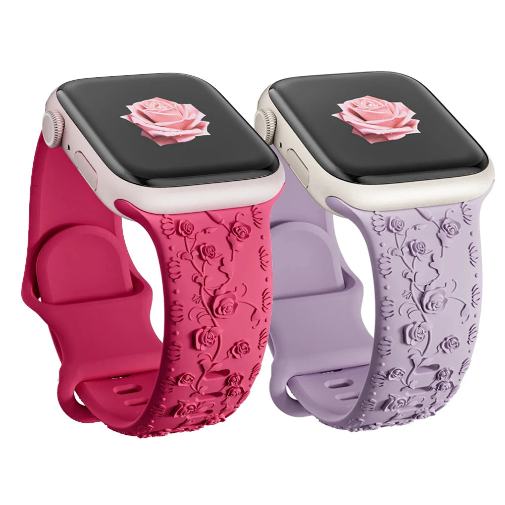 3D Floral Apple Watch Band