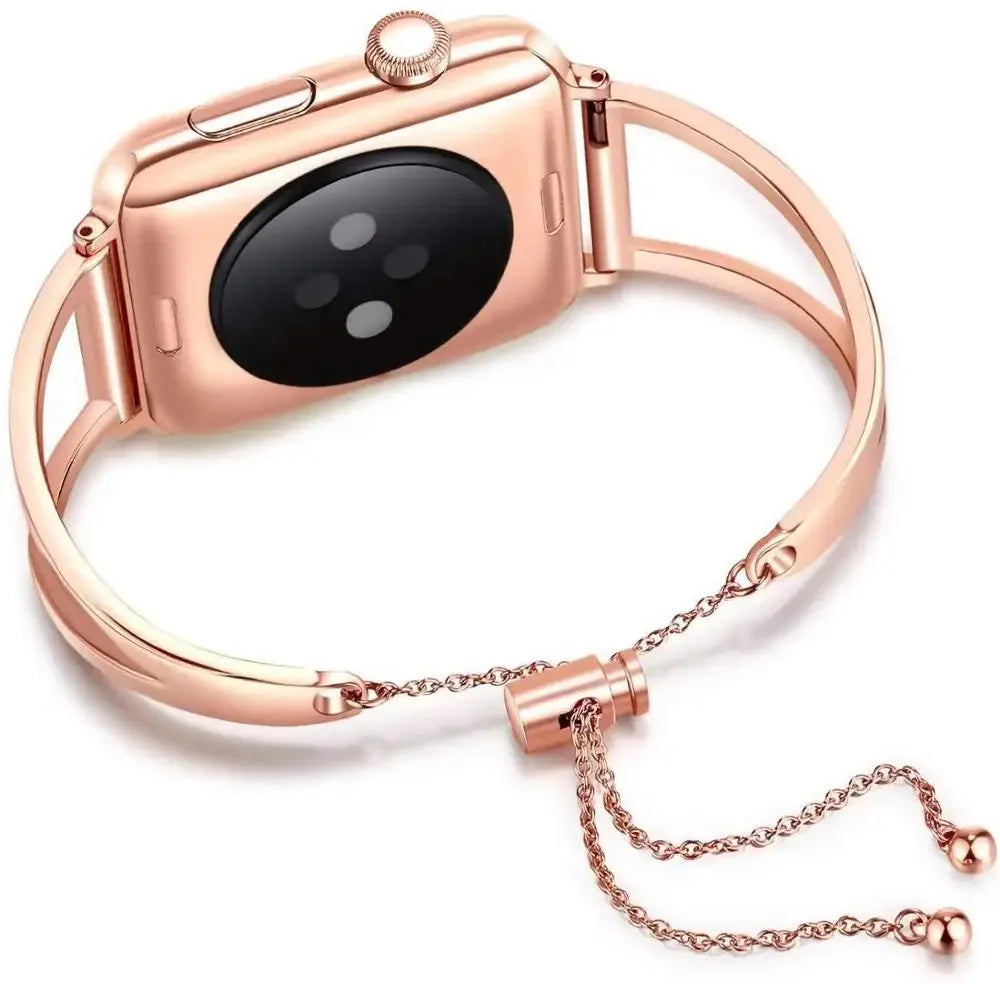 Adjustable Chain Link Metal Apple Watch Band