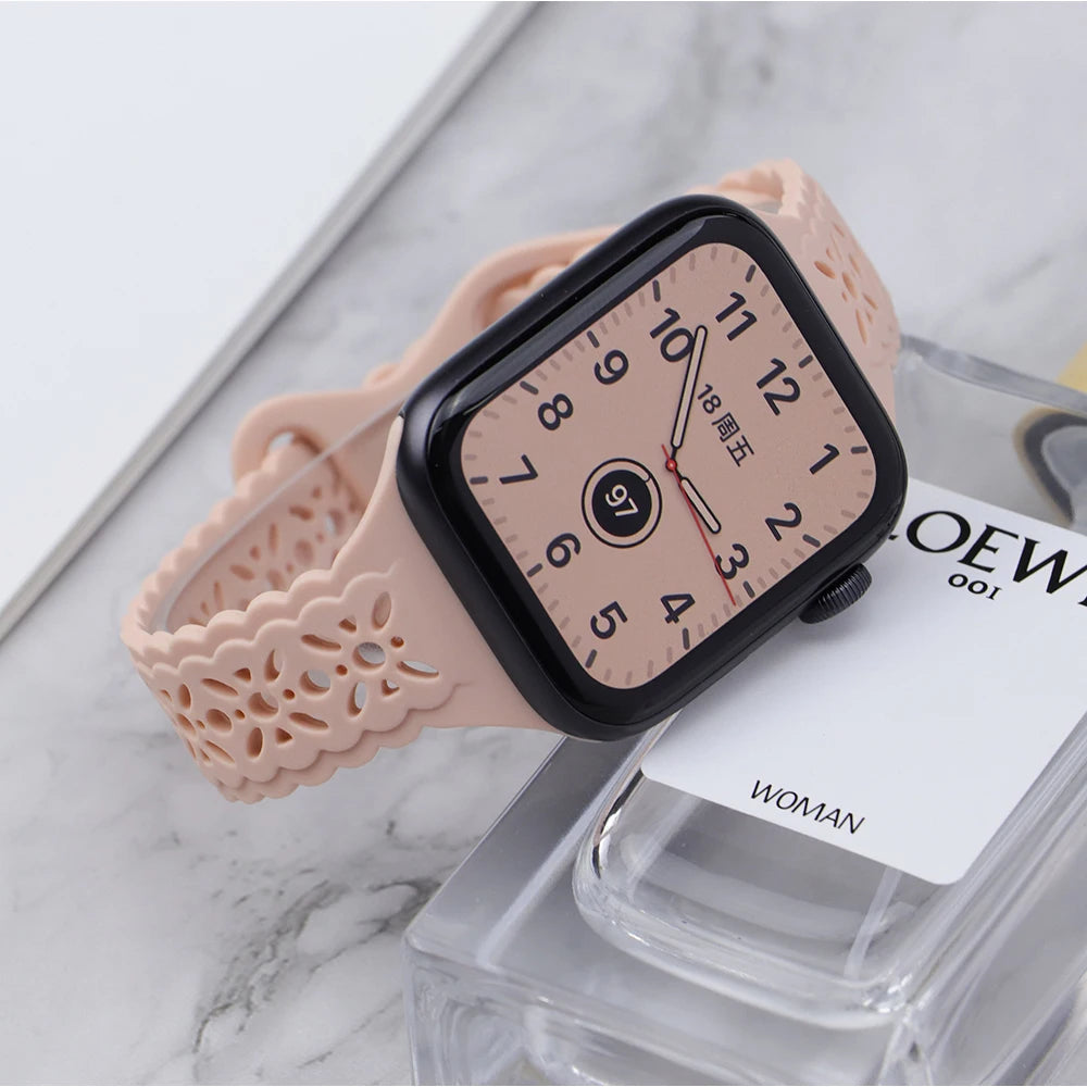 Lace Silicone Apple Watch Band